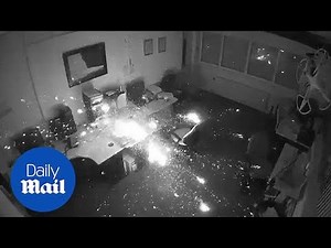 Laptop explodes and spreads fire across office in Letchworth