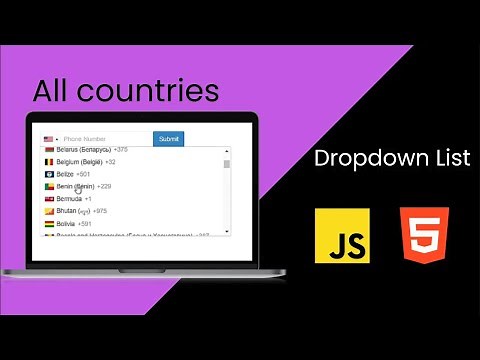 Create Phone Number Text Field With Country Codes and Flags using HTML and JavaScript