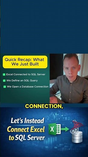 How to pull live SQL data into Excel automatically #excel #sql #database