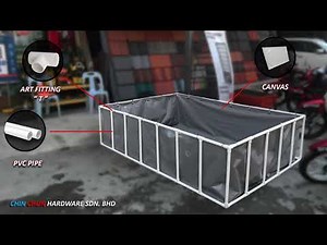 DIY Pool PVC Art Fitting and Canvas