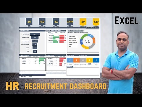 Applicant tracking system in Excel with Recruitment Metrics in HR Dashboard - Simple HR Analytics