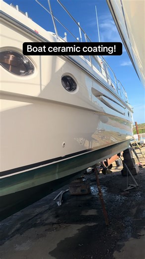 Boat ceramic coating #boatdetailing #machinepolishing #ceramiccoating #detailing