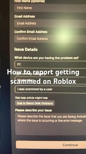 How to report getting scammed on Roblox