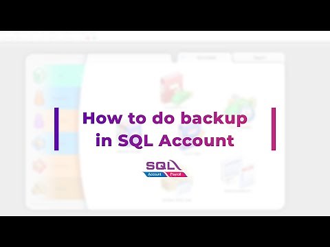How to backup SQL Account database?