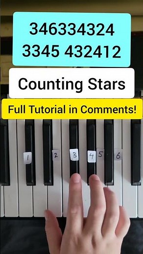 Counting Stars (Easy Piano Tutorial)