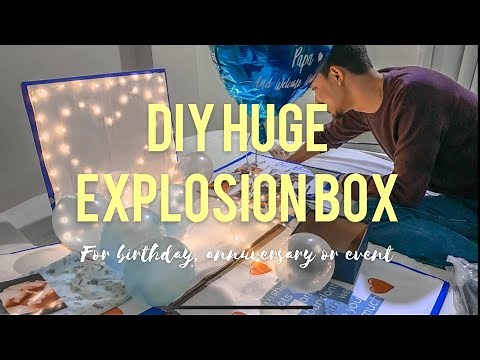 DIY HUGE Explosion Gift Box ✨❤️ | Surprise Birthday Paling Mudah | Easy Craft