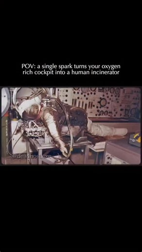 History uncovered on Instagram: "On January 27, 1967, at Cape Kennedy’s Launch Complex 34, astronauts Gus Grissom, Ed White, and Roger Chaffee were trapped inside the Apollo 1 Command Module during a launch simulation. A stray spark from a frayed, silver plated wire ignited the cabin’s pure oxygen atmosphere. The fire spread with explosive intensity, fueled by over seventy feet of Velcro and flammable nylon netting. The internal pressure spiked so rapidly that the inward opening hatch became phy