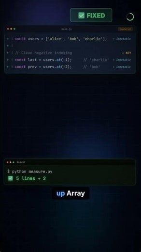 JavaScript's Array.at() kills arr[arr.length - 1] 🔥