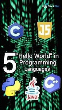 Every Programmer’s First Code💻– Hello World in 5 Languages #shorts
