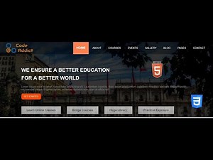 School Web Template with HTML and CSS