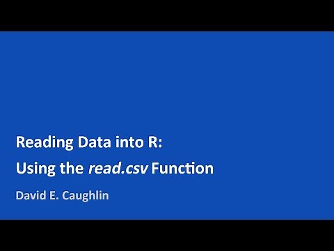 Reading Data into R | Using the read.csv Function