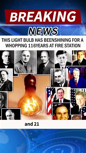 THIS LIGHT BULB HAS BEENSHINING FOR A WHOPPING 116YEARS AT FIRE STATION #news #breakingnews#shorts