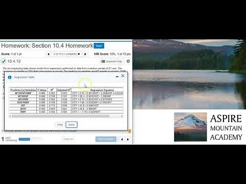 Finding the best predicted value using the best multiple regression model