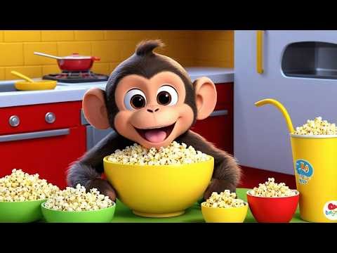 Monkey and the Exploding Popcorn Machine | Funny and Fun Kids Nursery Rhyme Animation