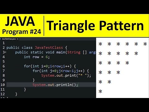 Java Program #24 - Print Downward Triangle Star Pattern in Java