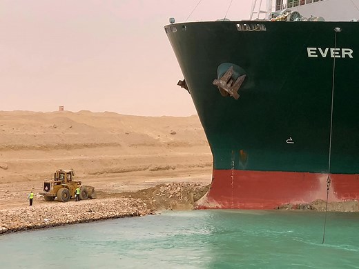 Suez Canal blocked by massive container ship Ever Given: Live