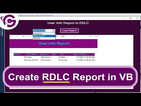 How to Create RDLC Report in VB.Net with SQL Step by Step