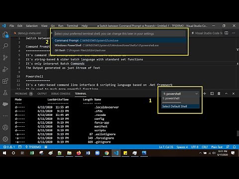 Visual Studio Code Tips - Switch between Command Prompt vs Powershell in Visual Studio Code Terminal