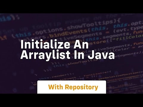 initialize an arraylist in java