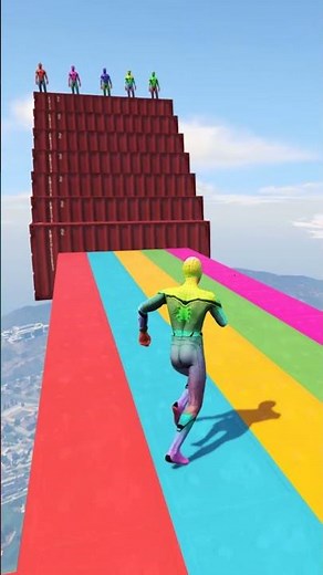 GTA 5 Epic Water Ragdolls Spiderman Jump/Fails Ep #shorts