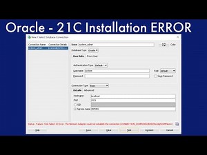 Status: Failure -Test failed: IO Error: The Network Adapter could not establish the connection