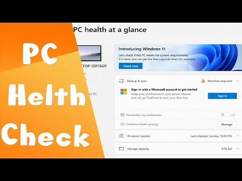 Microsoft PC Health Check App Windows 10