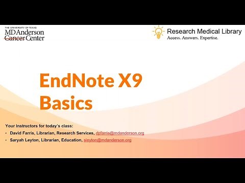 EndNote Basics