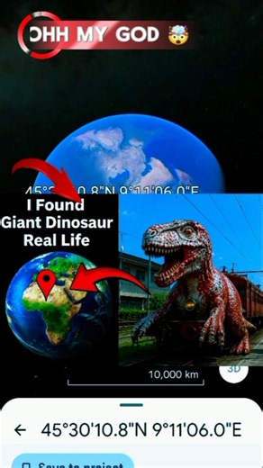 Google Maps Discovery:||I Found Gint Dinosaur 😱||On Earth 🌎/#viral #shorts #earth