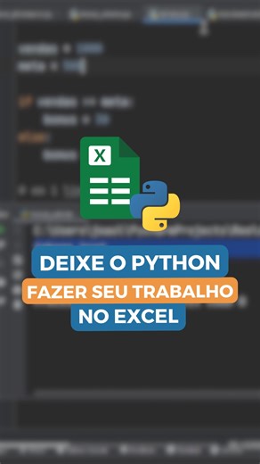 Hashtag - Python, JavaScript, SQL & Ciência de Dados on Instagram: "Já pensou em automatizar tarefas do Excel e deixar o Python cuidar do trabalho pesado por você? 📊 📲 Clica no link da bio e acesse o minicurso gratuito. #Python #Excel #Automação #Produtividade #Tech"