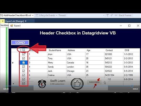 How To Add Header Checkbox In DataGridView Dynamically In VB.Net