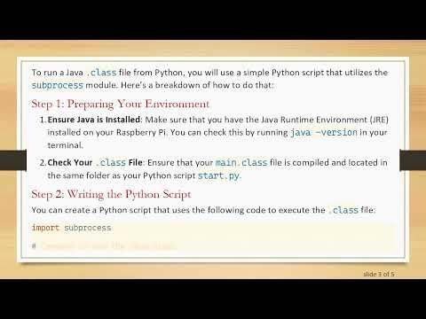 Execute a .class File (Java) from a Python Script