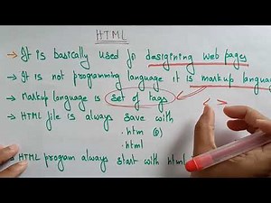 HTML tutorial | Introduction | WT | Web Technology | Lec-04 | Bhanu Priya