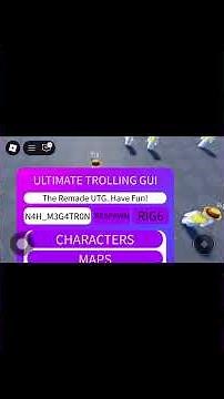 Roblox ultimate trolling gui UTG (beta) #roblox #UTG #Ultimate Trolling GUI #script