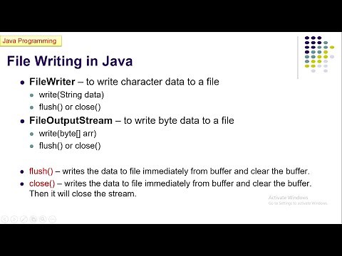File Writing using FileWriter and FileOutputStream in Java