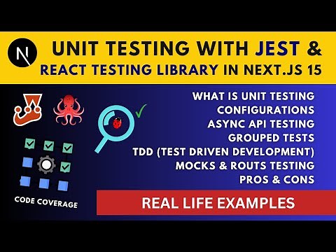Next.js 15 Unit Testing with Jest and React Testing Library | Test Driven Development