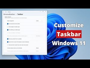 How to do Taskbar Customization on Windows 11