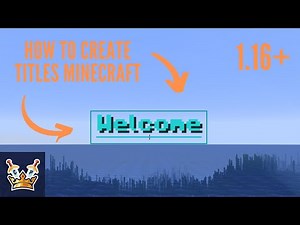 How to create titles in Minecraft [Java 1.16+]
