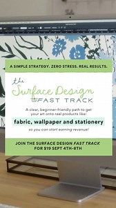 📣 LAST CALL! The Surface Design Fast Track Workshop starts TODAY AT 3PM EST! ⏰🏎️⏳ Reserve your spot NOW and I’ll see you in a bit! Every fall I get this little buzz… call it a fresh start. New notebooks, new energy, and a let’s actually do this feeling! If you’ve been circling the idea of a creative fresh start. Something new. Something that lights you up, gets your art into the world, AND gets you paid…👀 I want to introduce you to surface pattern design. But wait, what even IS that? I’m so g