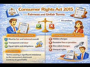 28. Consumer Rights Act 2015 – Fairness and Unfair Terms