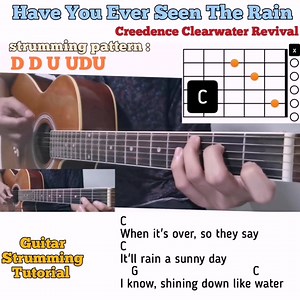 Have You Ever Seen The Rain - Creedence Clearwater Revival guitar chords w/ lyrics & strumming tutorial | Bert's Guitar Tutorials