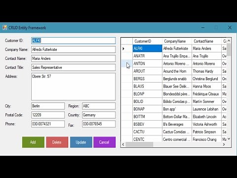 VB.NET Tutorial - Insert Update Delete Data in SQL Database from DataGridView