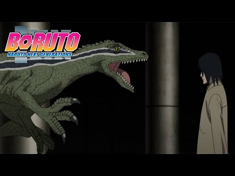 Sasuke Fights an Actual Velociraptor | Boruto: Naruto Next Generations