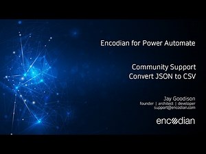 Community Support - Convert JSON to a CSV file