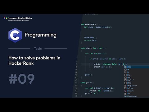 9. How to solve problems on HackerRank | C Tutorials | DSC KIIT