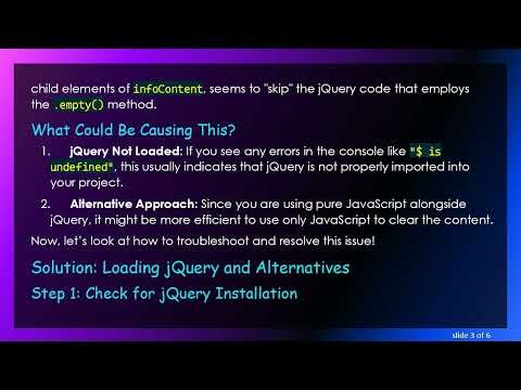 Why Your JavaScript Function Skips jQuery Code: Troubleshooting Tips
