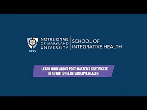 Post Master's Certificate in Nutrition & Integrative Health Program Overview Video