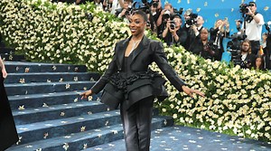 Ego Nwodim Makes 2025 Met Gala Debut in Playful Ruffled Peplum Suit with Rainbow Buttons