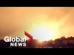 Rockets, explosions light up Gaza night sky as Israel continues bombing campaign