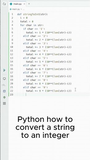 How to convert a string to an int in Python #coding #ai #computerlanguage #programminglanguage