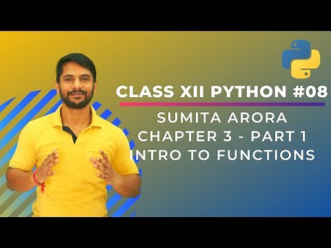 Python Class 12 | Chapter 3 | Part 1 | Introduction to Function | In Hindi